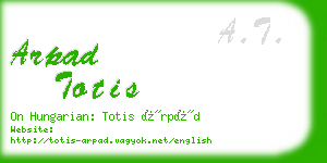 arpad totis business card